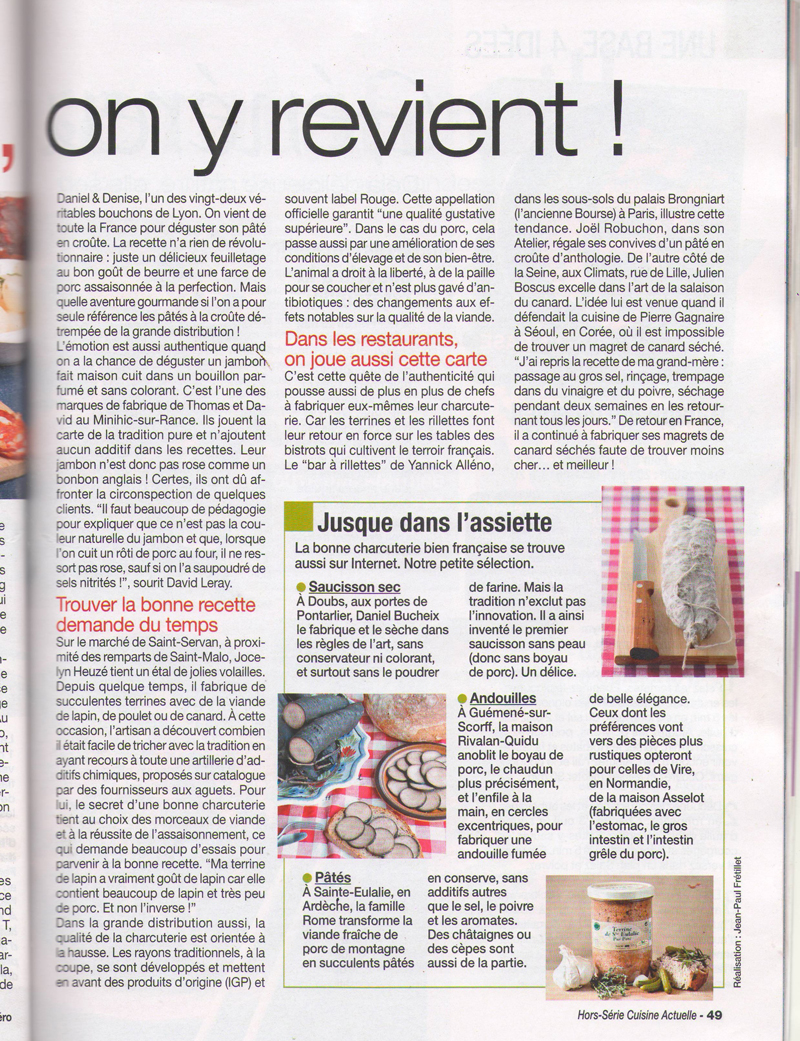 Article Cuisne actuelle